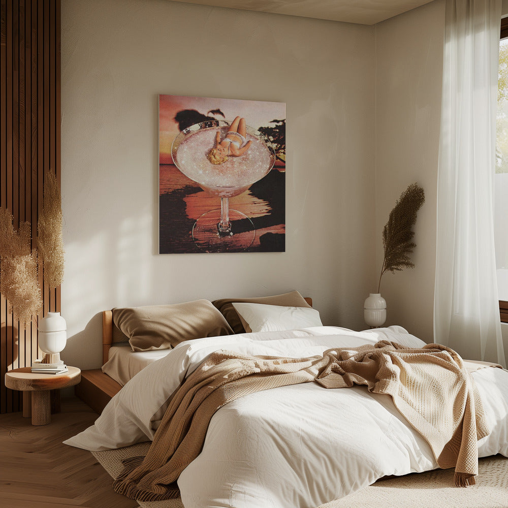 Glitzer Pink Margarita | Leinwand