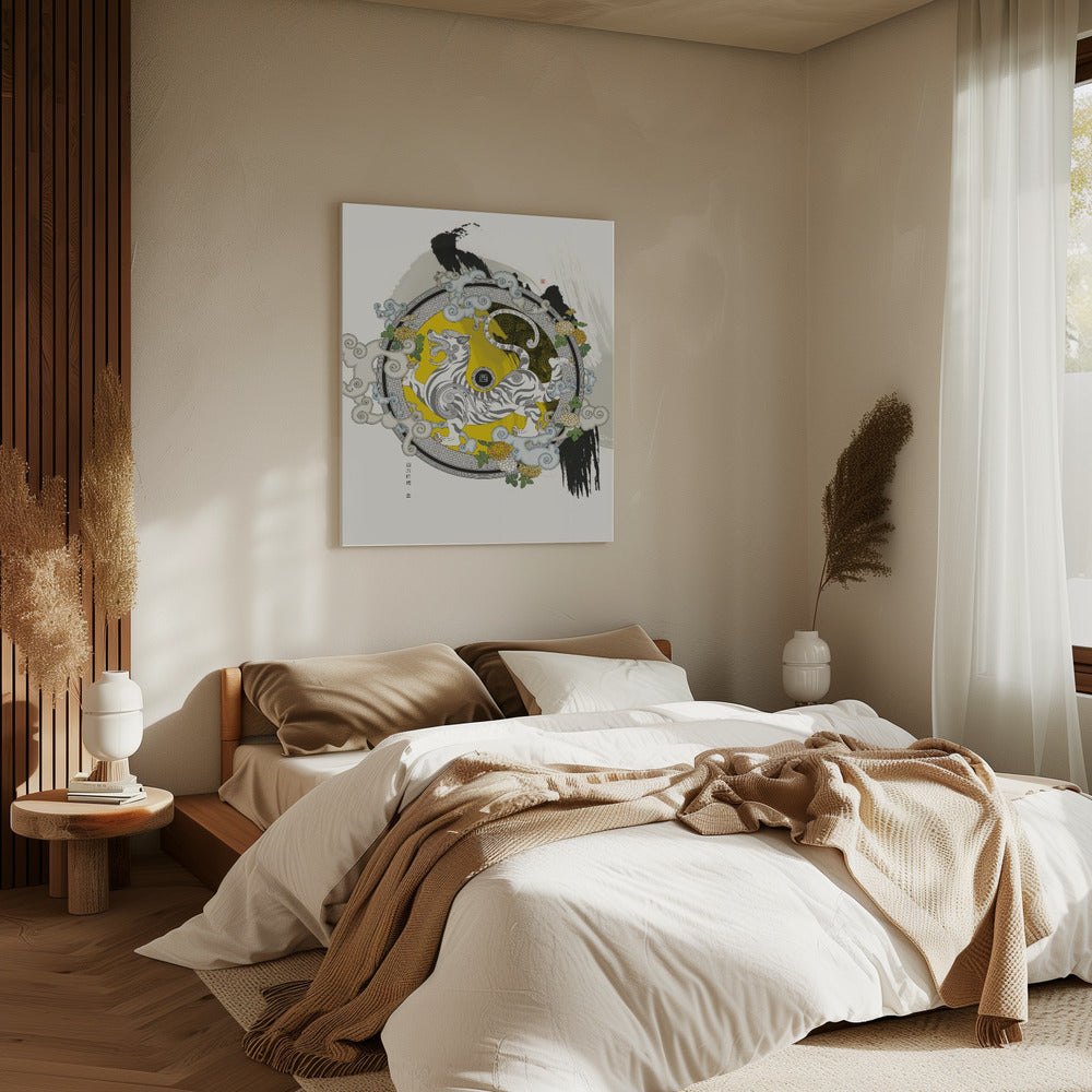 Weißer Tiger des Westens | Leinwand