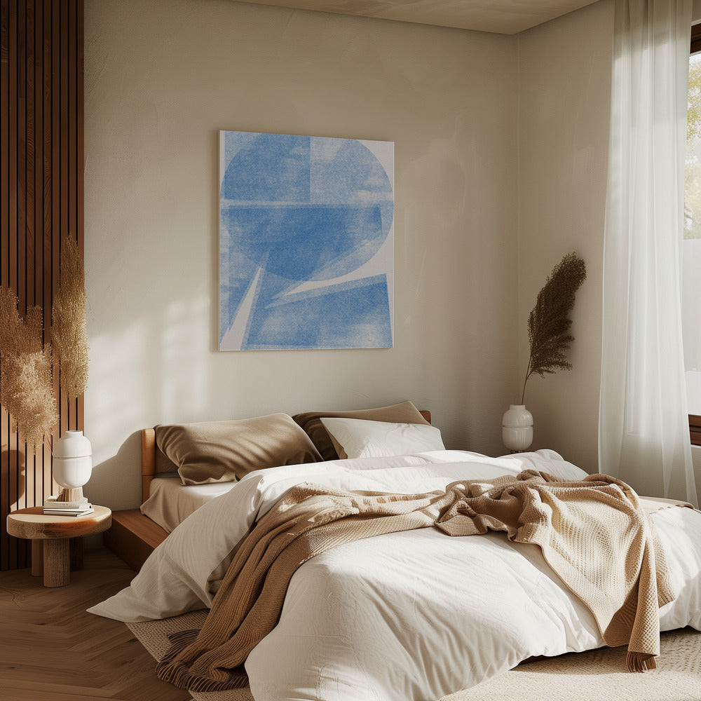 Azurblaue Geometrie | Leinwand