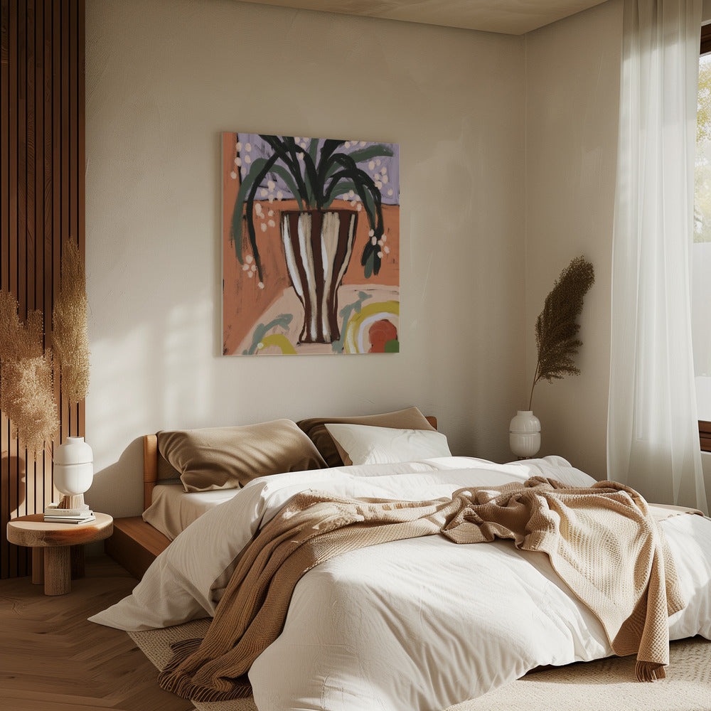 Gestreifte Vase Harmony | Leinwand