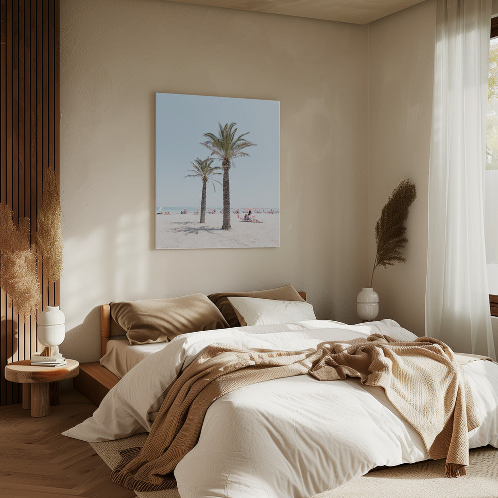 Palme am Strand | Leinwand