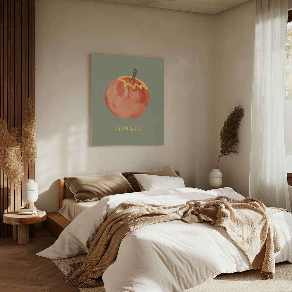 Tomate in Grün | Leinwand