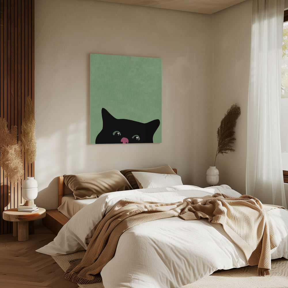 Neugierige Katze | Leinwand