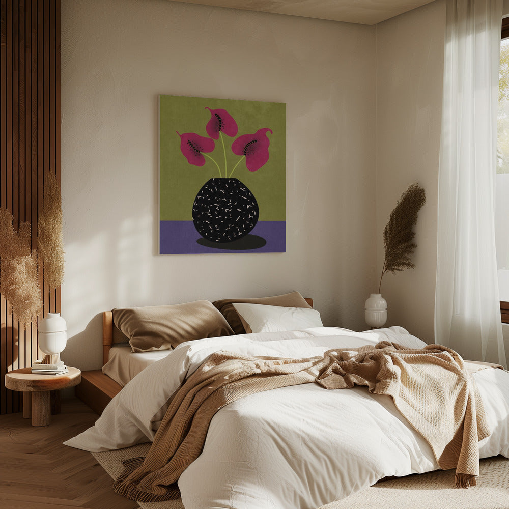 Schöne Blumen in der Vase | Leinwand