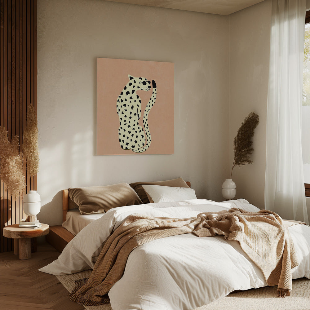Cooler Gepard | Leinwand