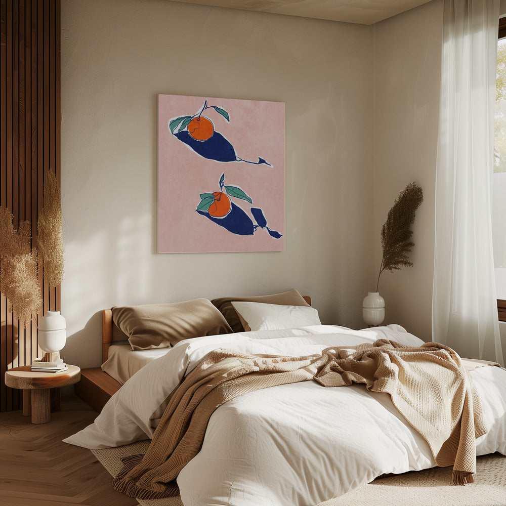 Abstrakte Orangen | Leinwand