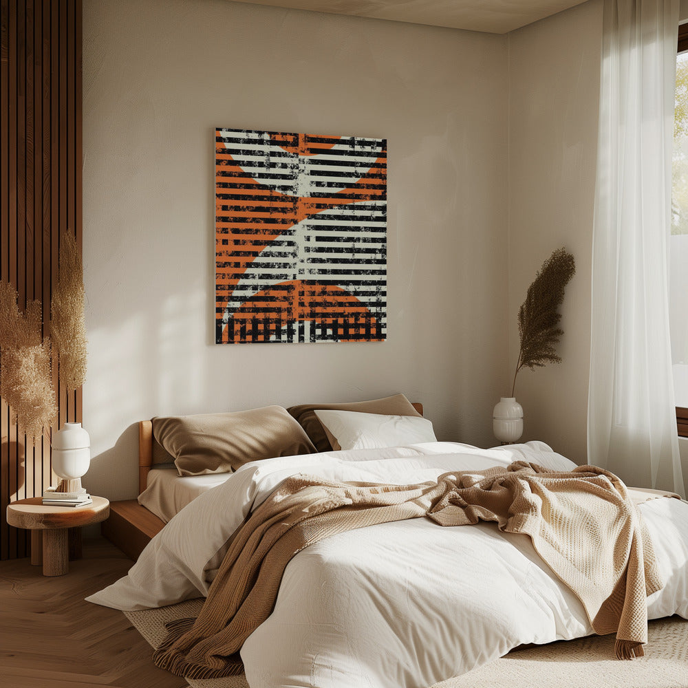 Gestreifter geometrischer Fluss | Leinwand