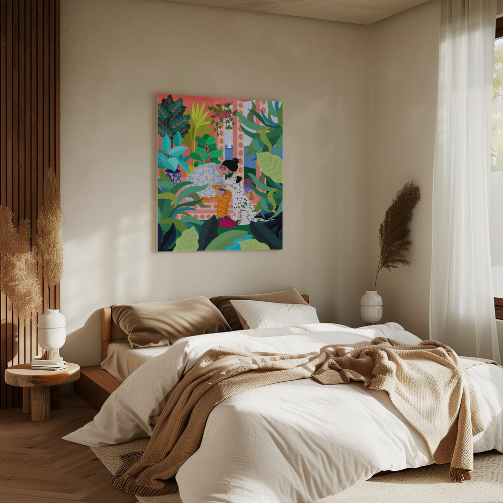 Girl With Doggie | Canvas