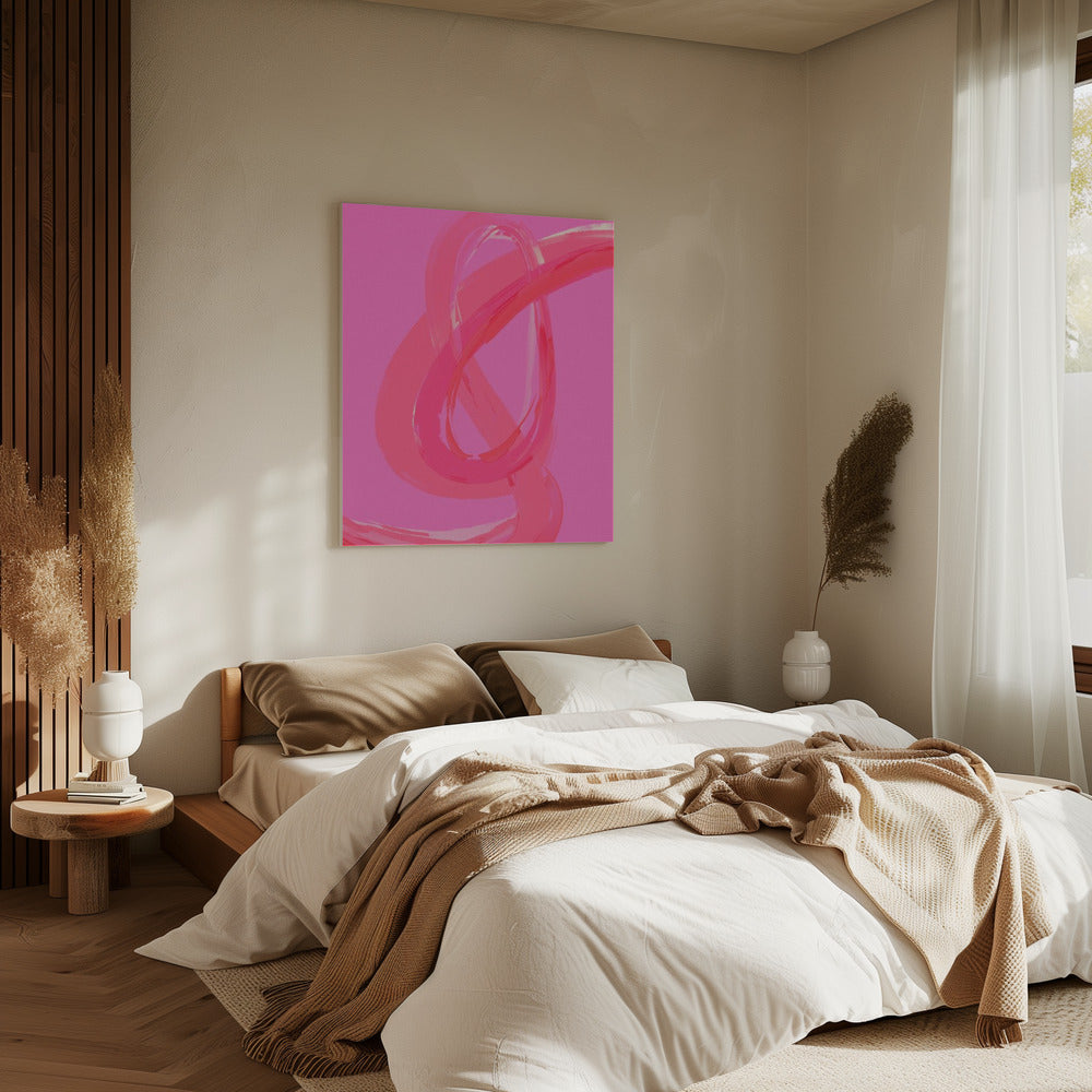 Leuchtend rosa Wirbel | Leinwand