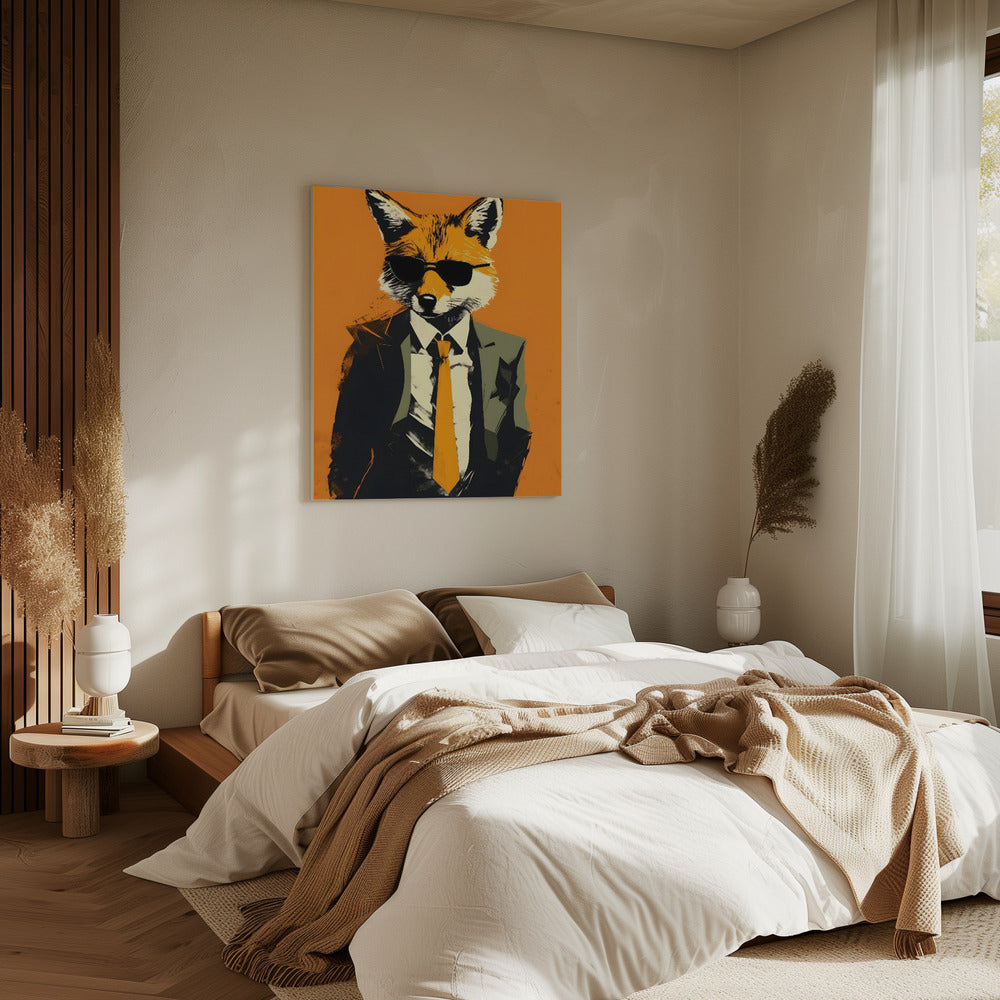 Fuchs im Anzug | Leinwand