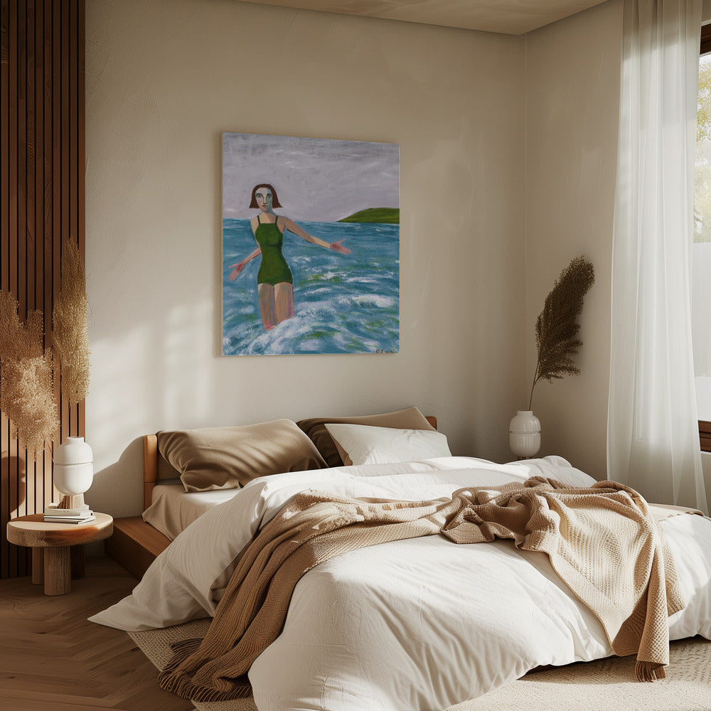 Frau am Meer | Leinwand