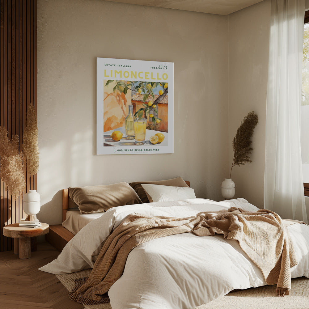 Limoncello, Aquarell, Frisch | Leinwand