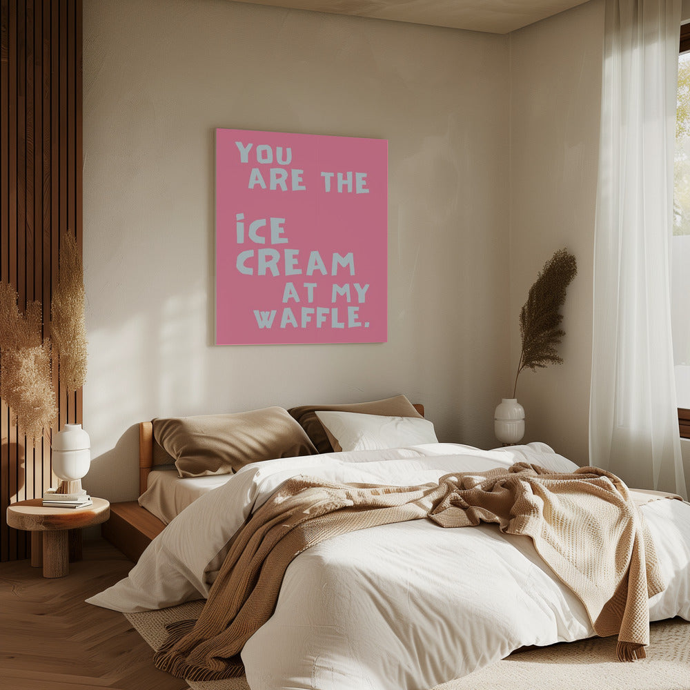 Eiscreme an meiner Waffel | Leinwand