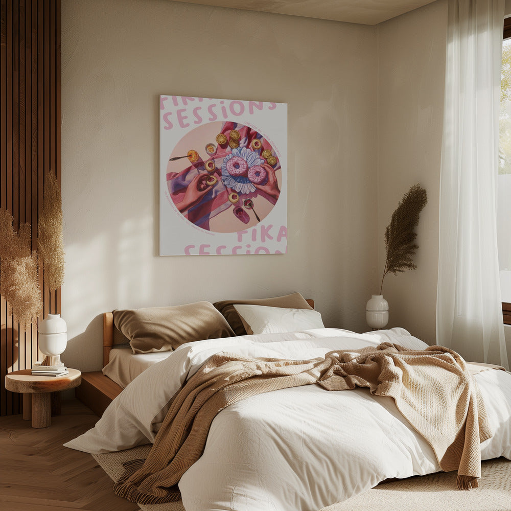 Mittwochs essen wir Pink | Leinwand