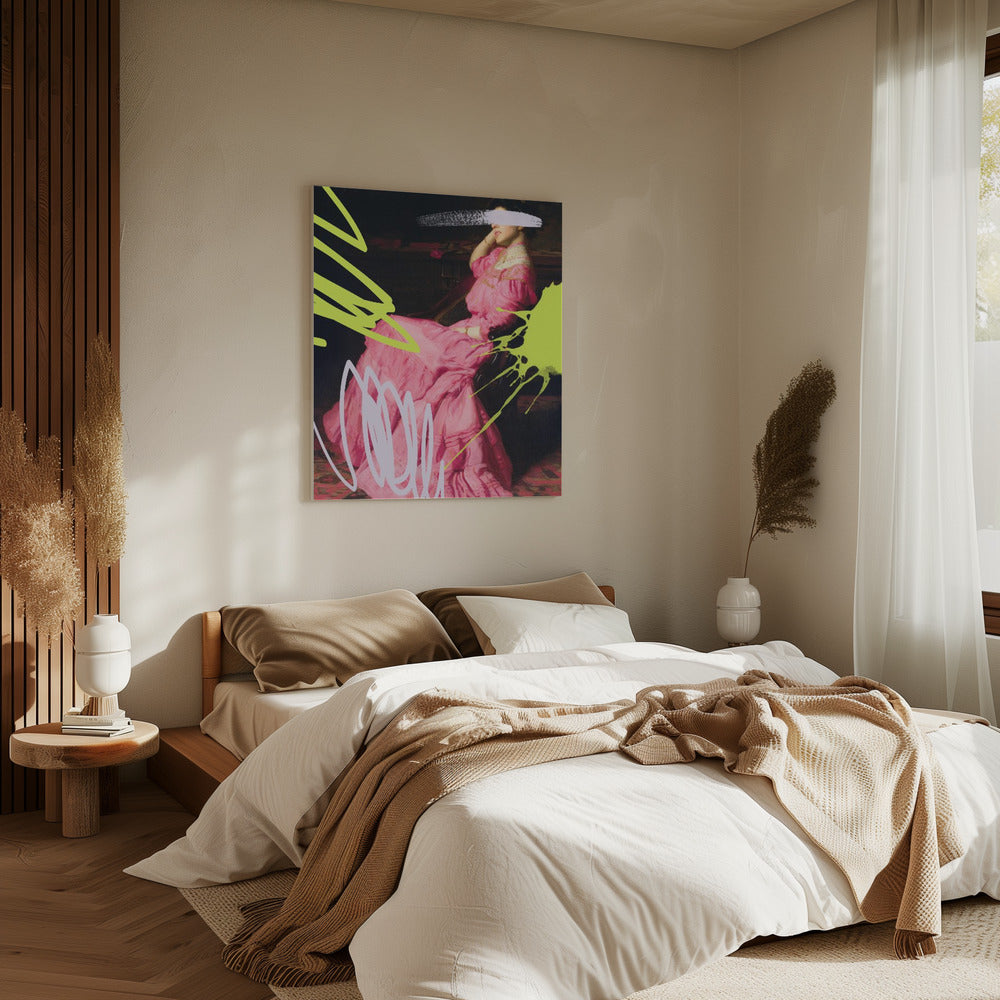 Neonpinkkleid Ratioiso | Leinwand