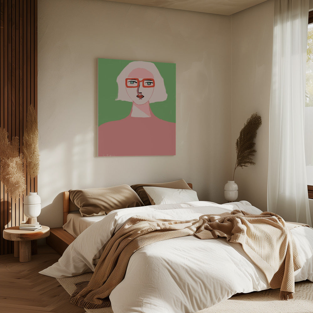 Dame mit hellem Haar | Leinwand