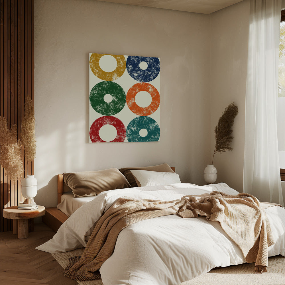 Bunte Kreise Reihe | Leinwand