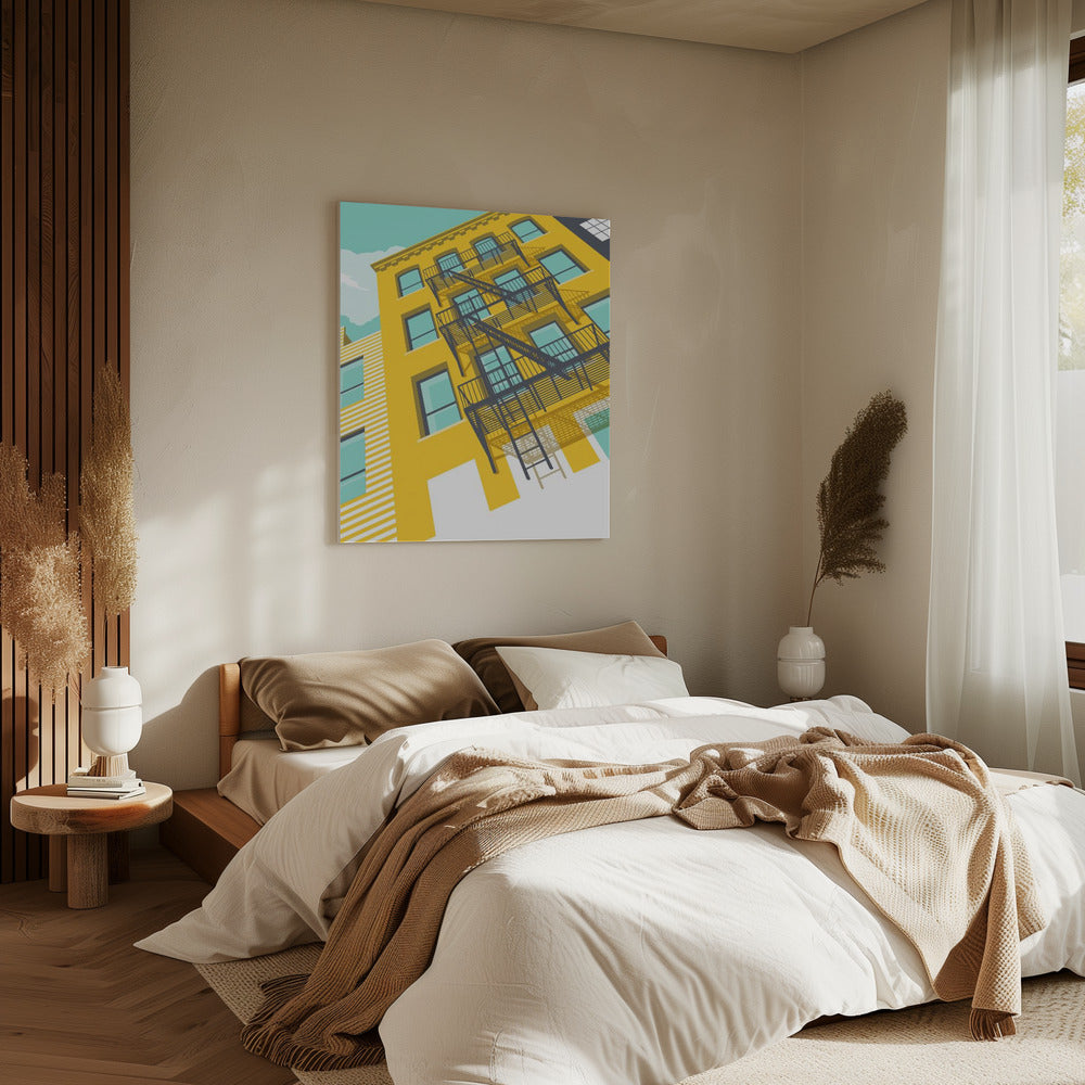 NYC Brooklyn Yellow | Canvas