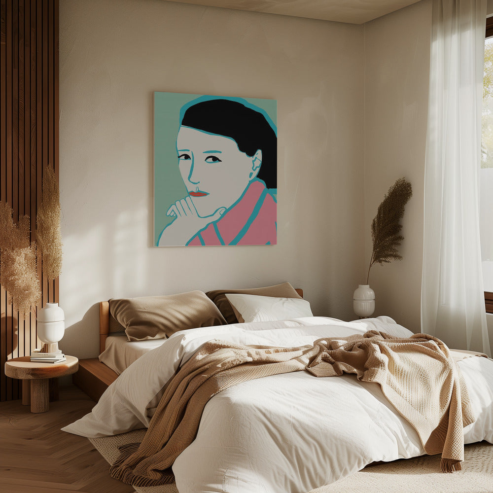 Frau schaut | Leinwand