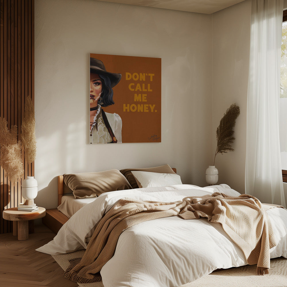 Nenn mich nicht Honey Badass Western Cowgirl Kunst | Leinwand