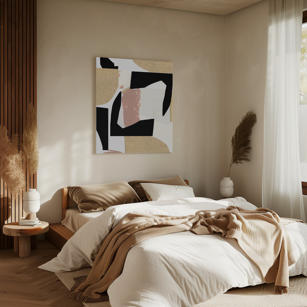 Neutral Abstract Shapes On White 2 | Canvas
