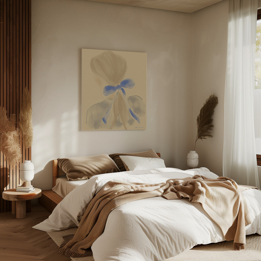 Mädchen mit blauem Haarband | Leinwand