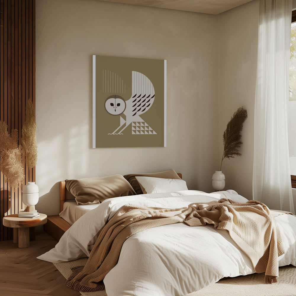 Golden Animals - Barn Owl (Gold) | Canvas