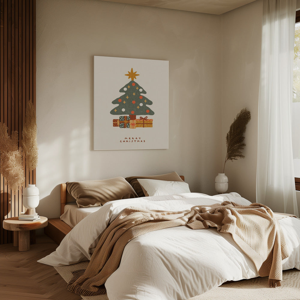 Christmas tree with gifts | Canvas