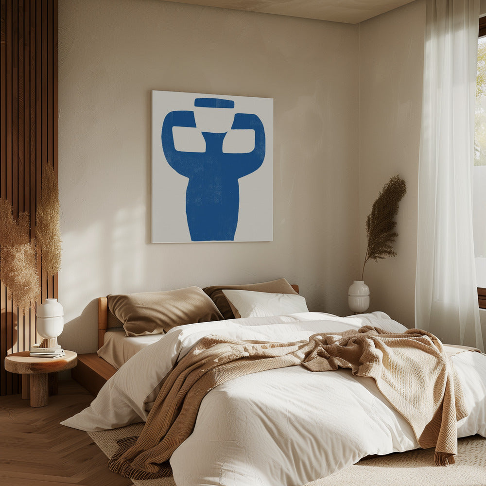 Vase Blau 04 | Leinwand
