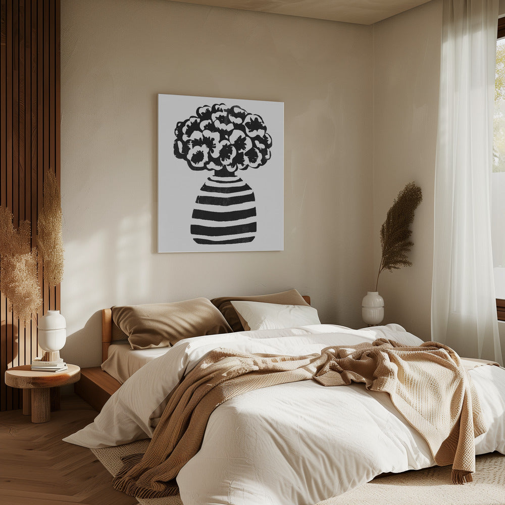 Vase Gestreift | Leinwand