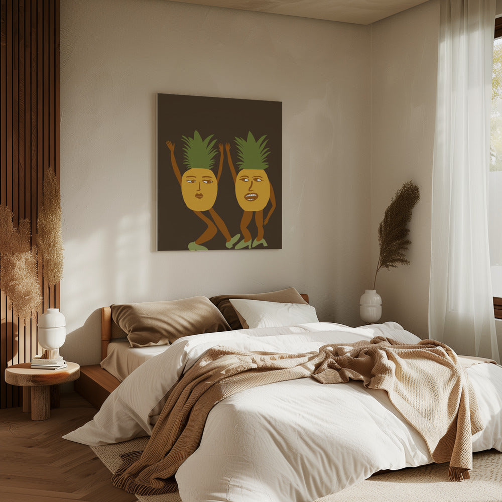 Tanzende Ananas | Leinwand