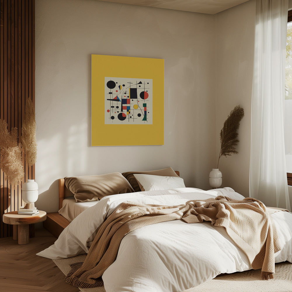 Abstrakte Geometrie und leuchtende Farben | Leinwand