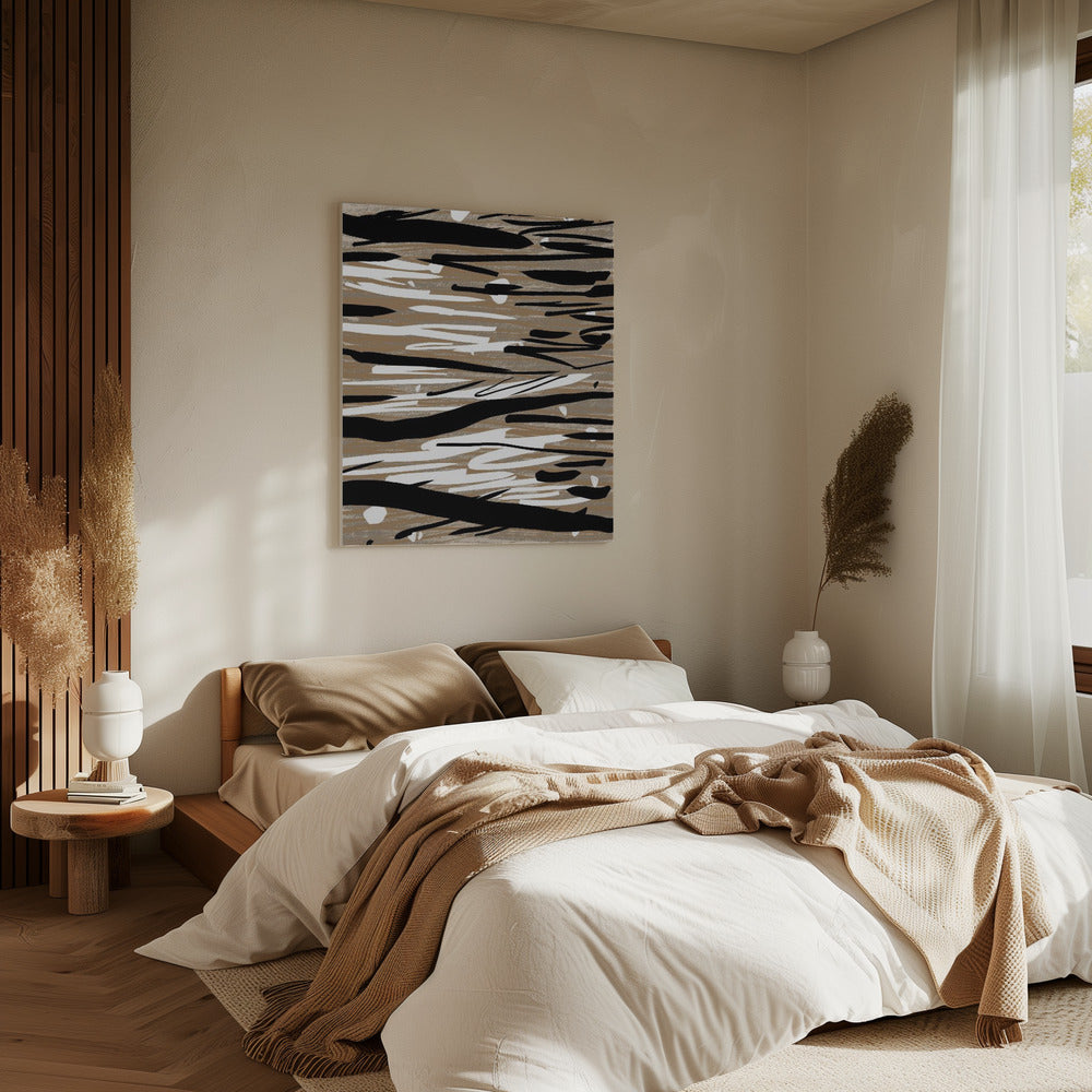 Black And White Brushstrokes | Canvas