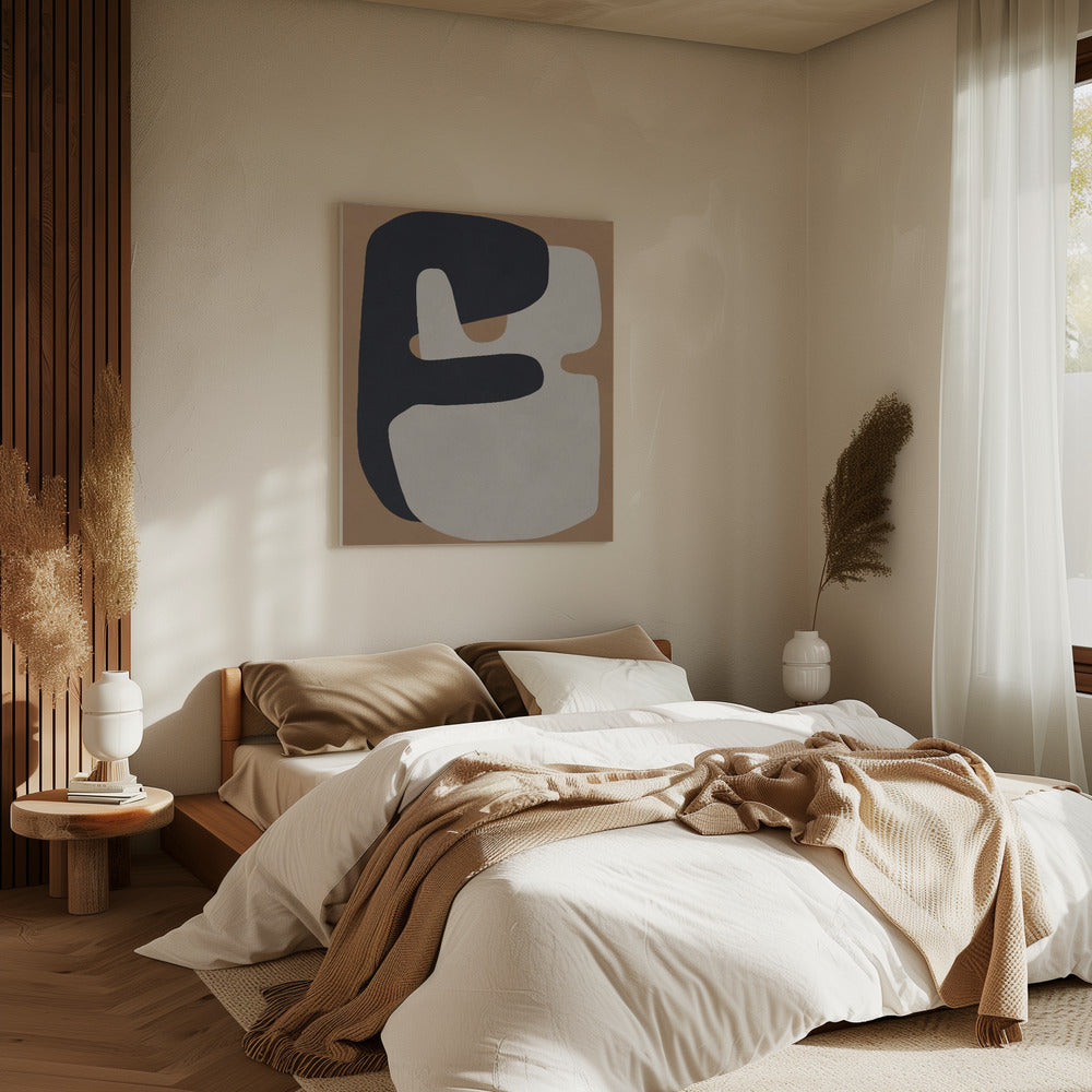 Braune und schwarze Kunst 1 | Leinwand