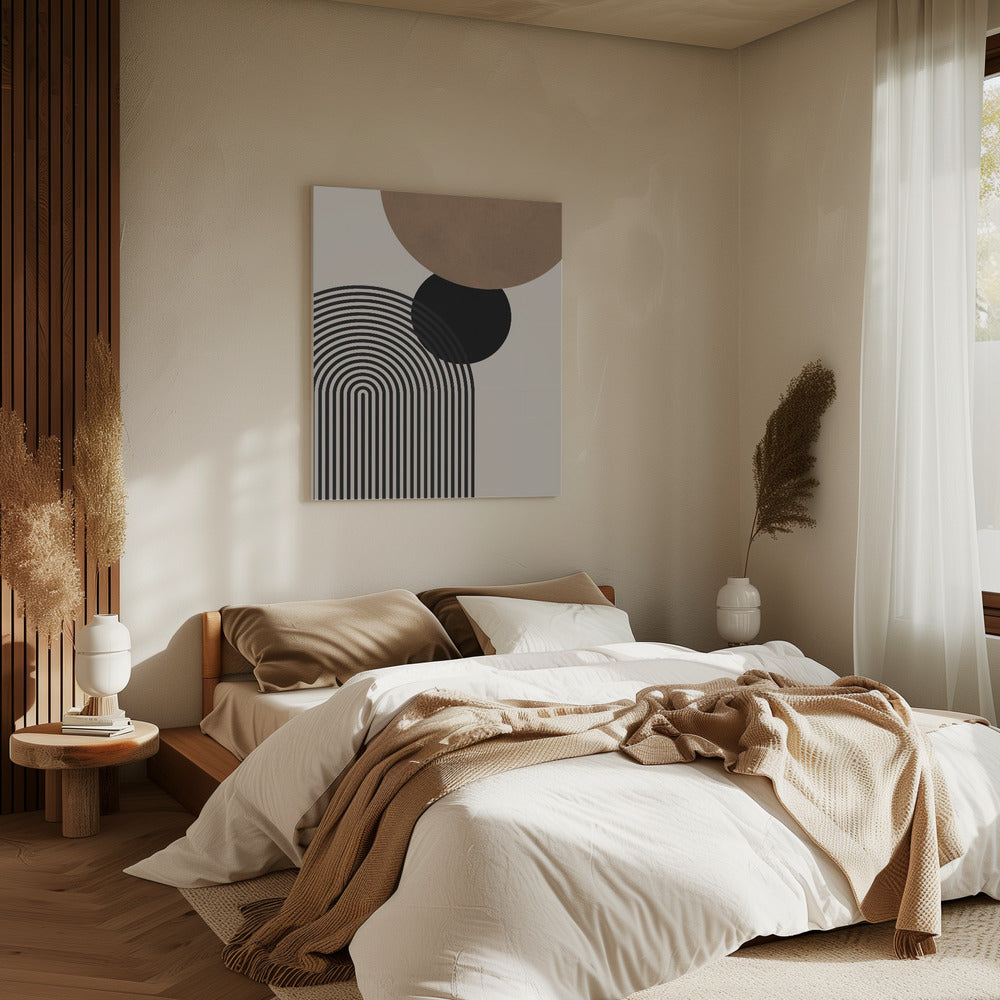 Komposition Linien und Kreise 4 | Leinwand