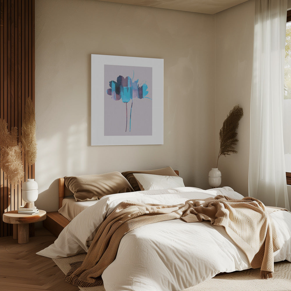 Heller floraler Grafikdruck Nr. 2 | Leinwand