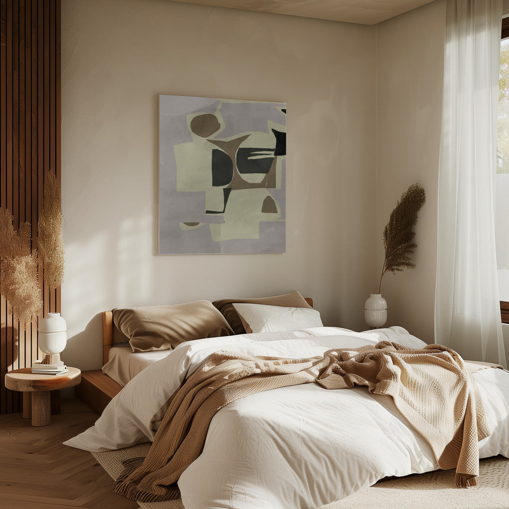 Abstrakter Grafikdruck Nr. 1 | Leinwand