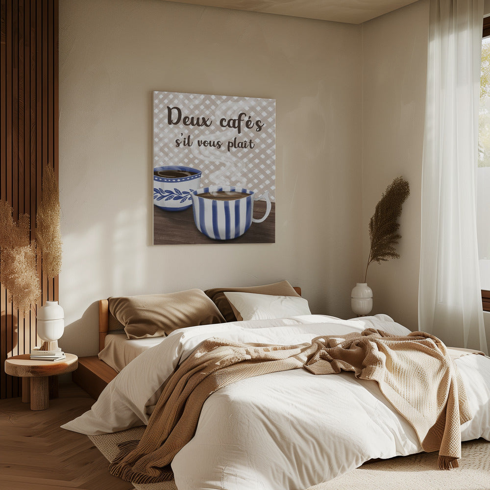 Zwei Kaffee bitte | Leinwand