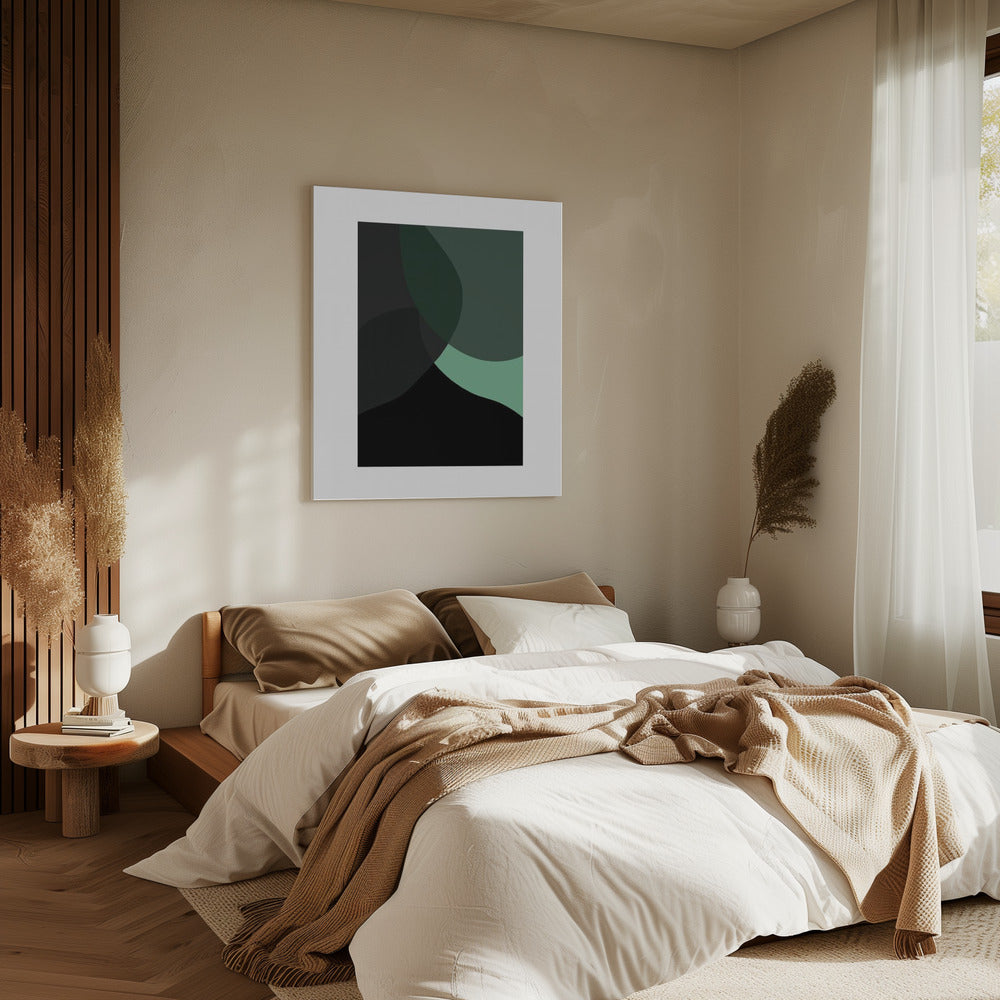 Abstrakte schwarze Formen 3 | Leinwand