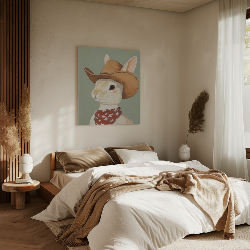 Cowboy-Kaninchen | Leinwand