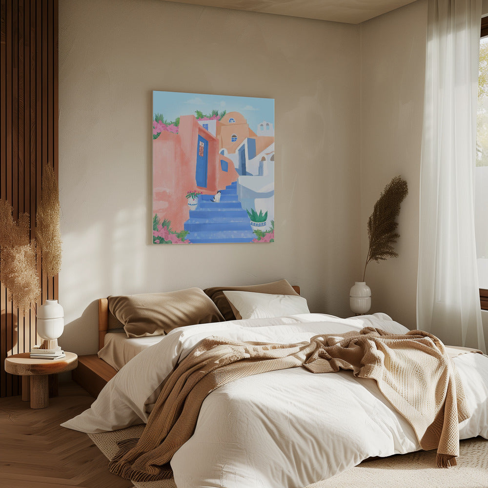 Santorini Street | Canvas