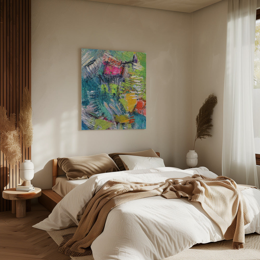 Expressionistisches farbenfrohes Abstraktes | Leinwand