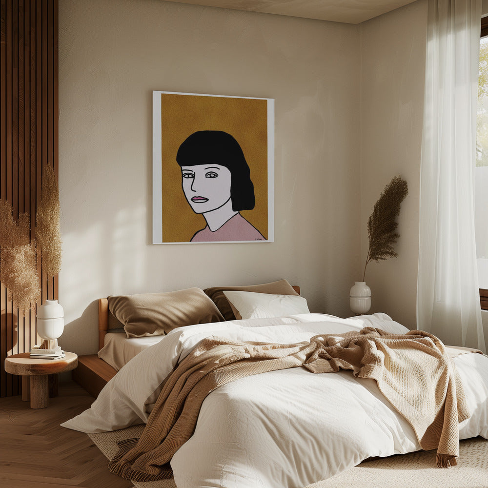 Dame schaut | Leinwand