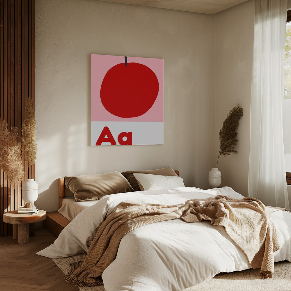 Rotes Apfelalphabet | Leinwand