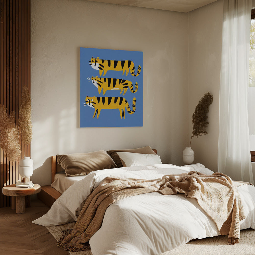 Tiger Trio Parade | Canvas