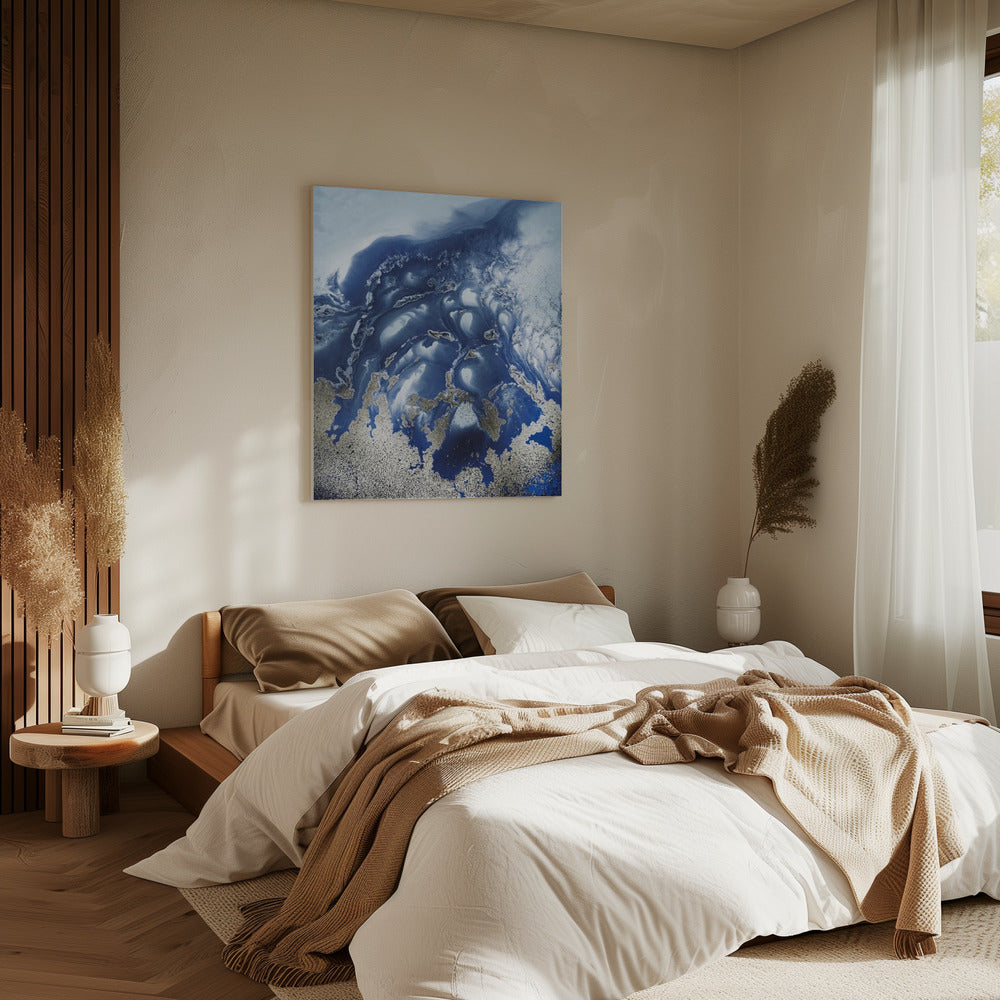 Soothing -" Ocean Wave Waltz 1" - Watercolor waves | Canvas