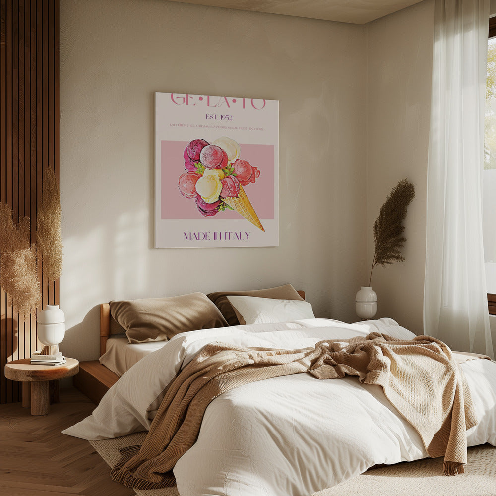 Gelato Poster im Vintage-Stil | Leinwand