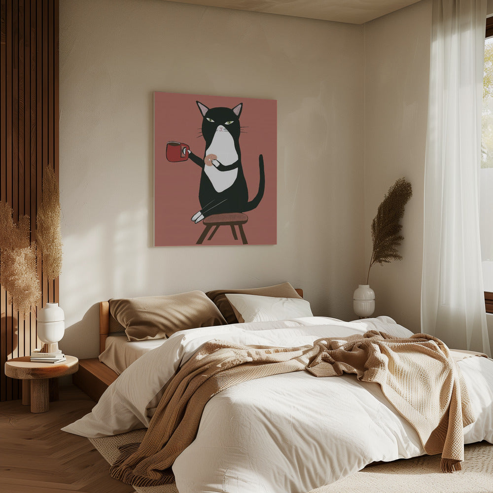 Kaffeekatze | Leinwand