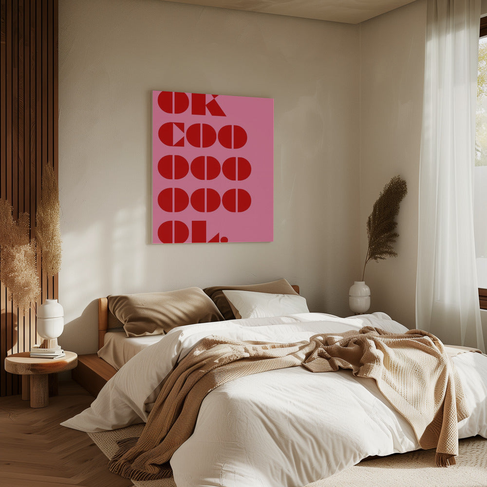 Fettgedruckte geometrische Botschaft | Leinwand