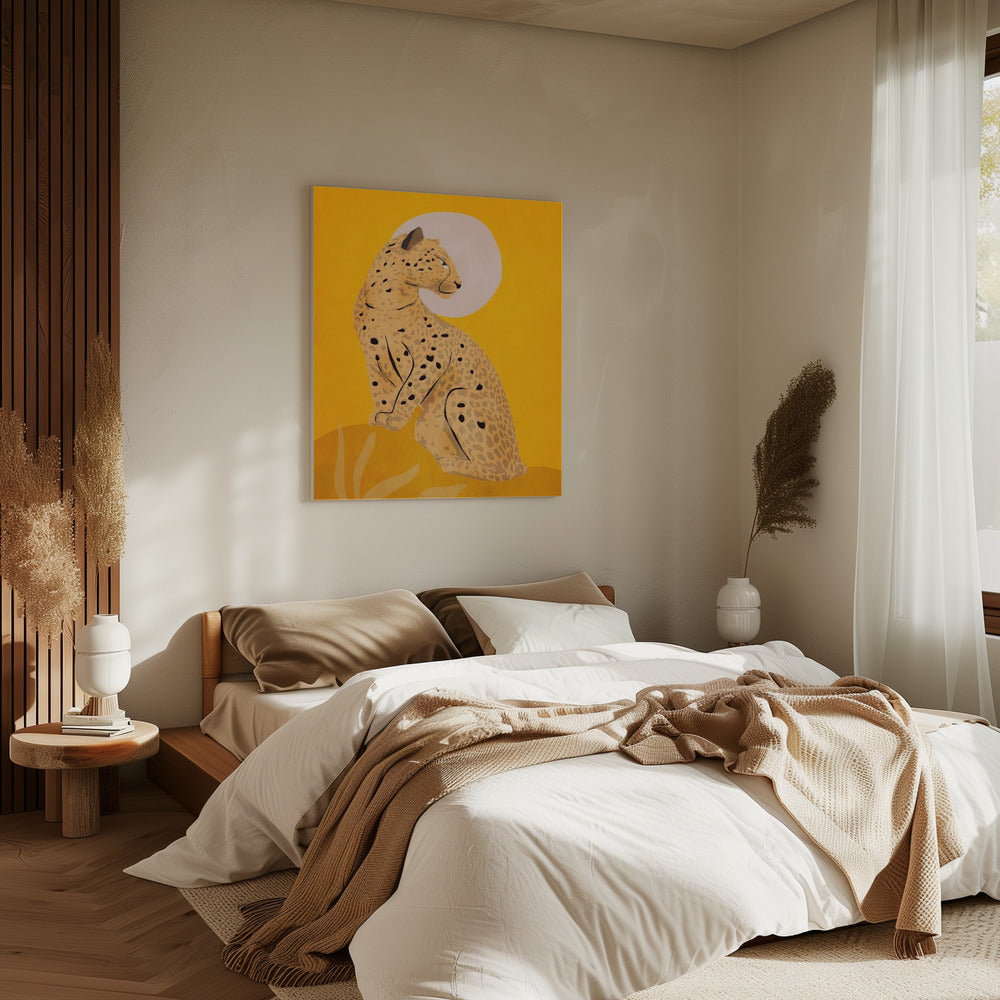 Goldener anmutiger Gepard | Leinwand